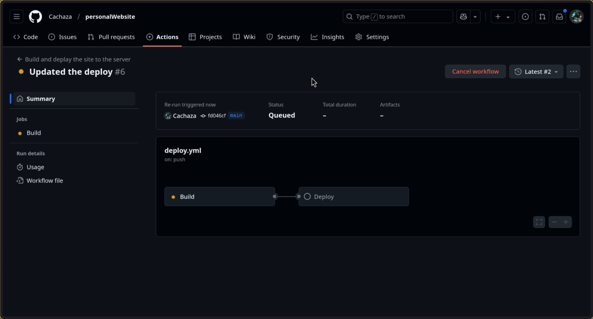 Workflow running