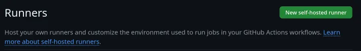 New self-hosted runner